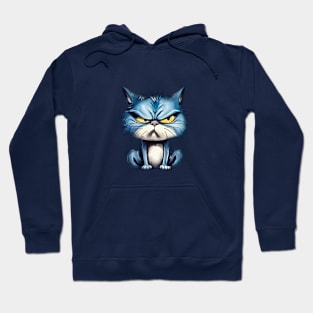 funny blue cat Hoodie